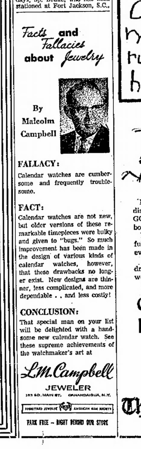 Facts and Fallacies newspaper clipping