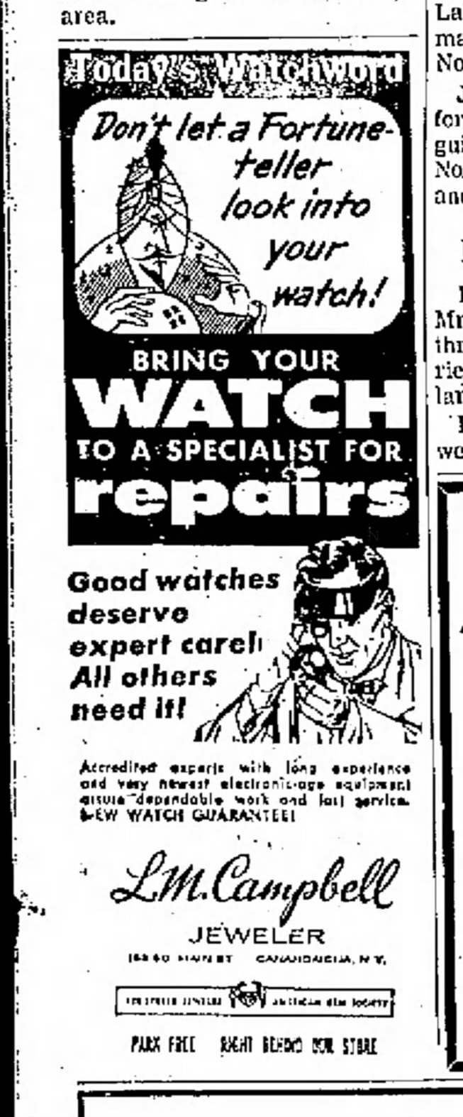 Watch repair promotion