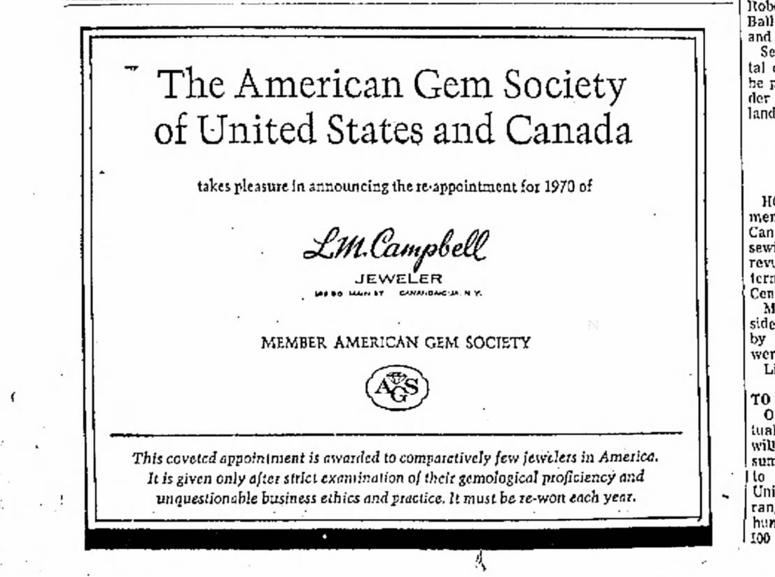 American Gem Society business material